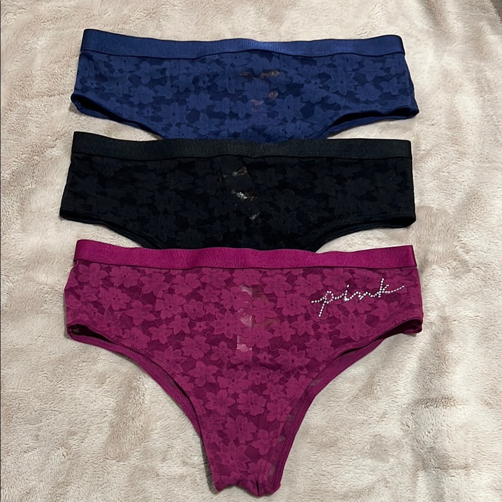 Victoria Secret Pink  Underwear Set - Pink, Black, Blue